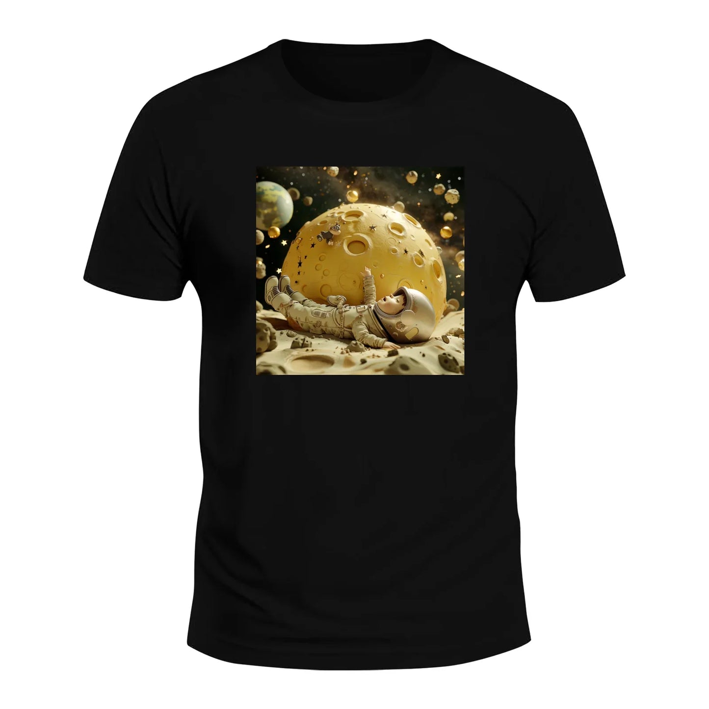 Cute Moon Space Graphic T-Shirt