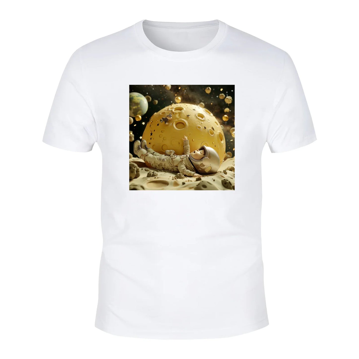Cute Moon Space Graphic T-Shirt