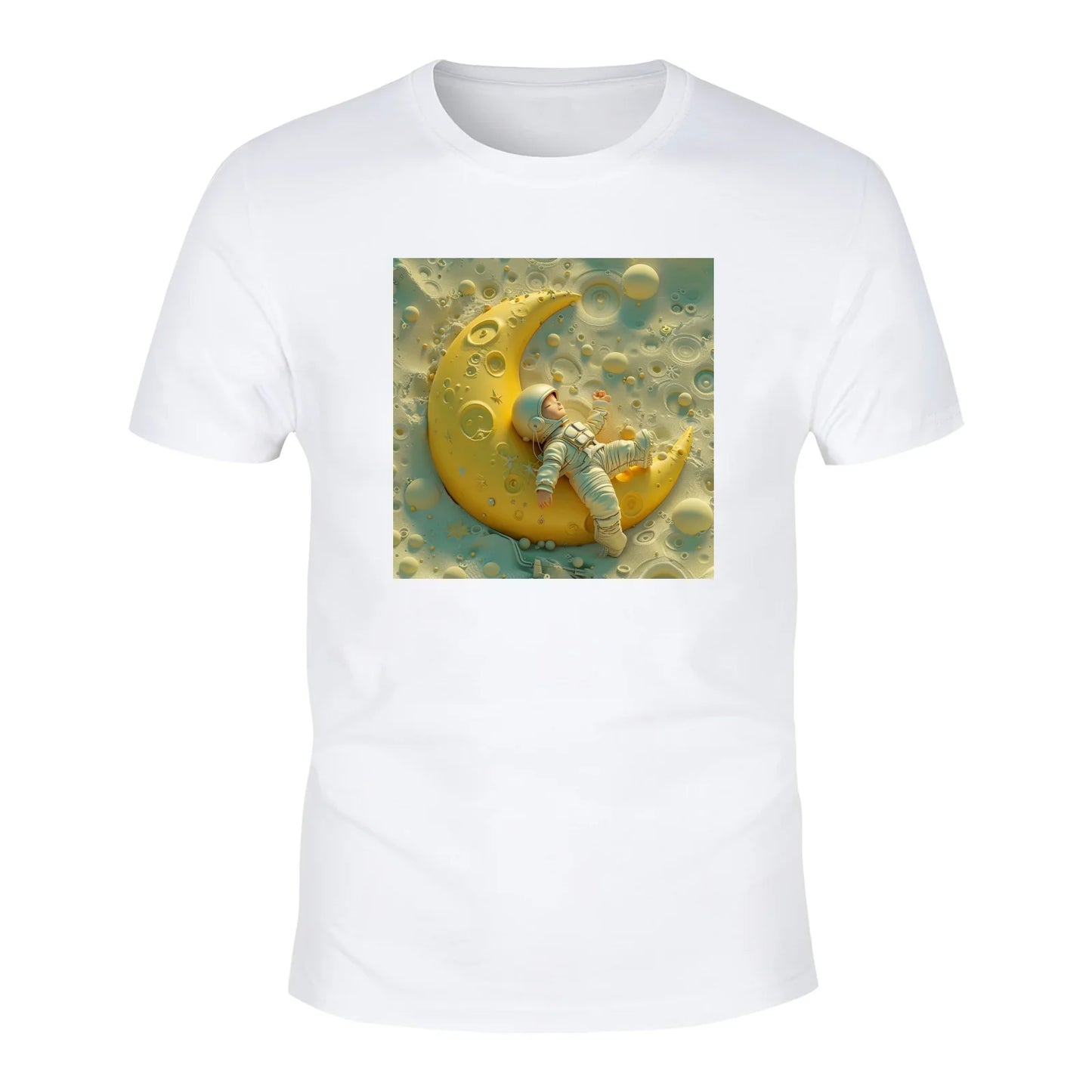 Cute Moon Space Graphic T-Shirt