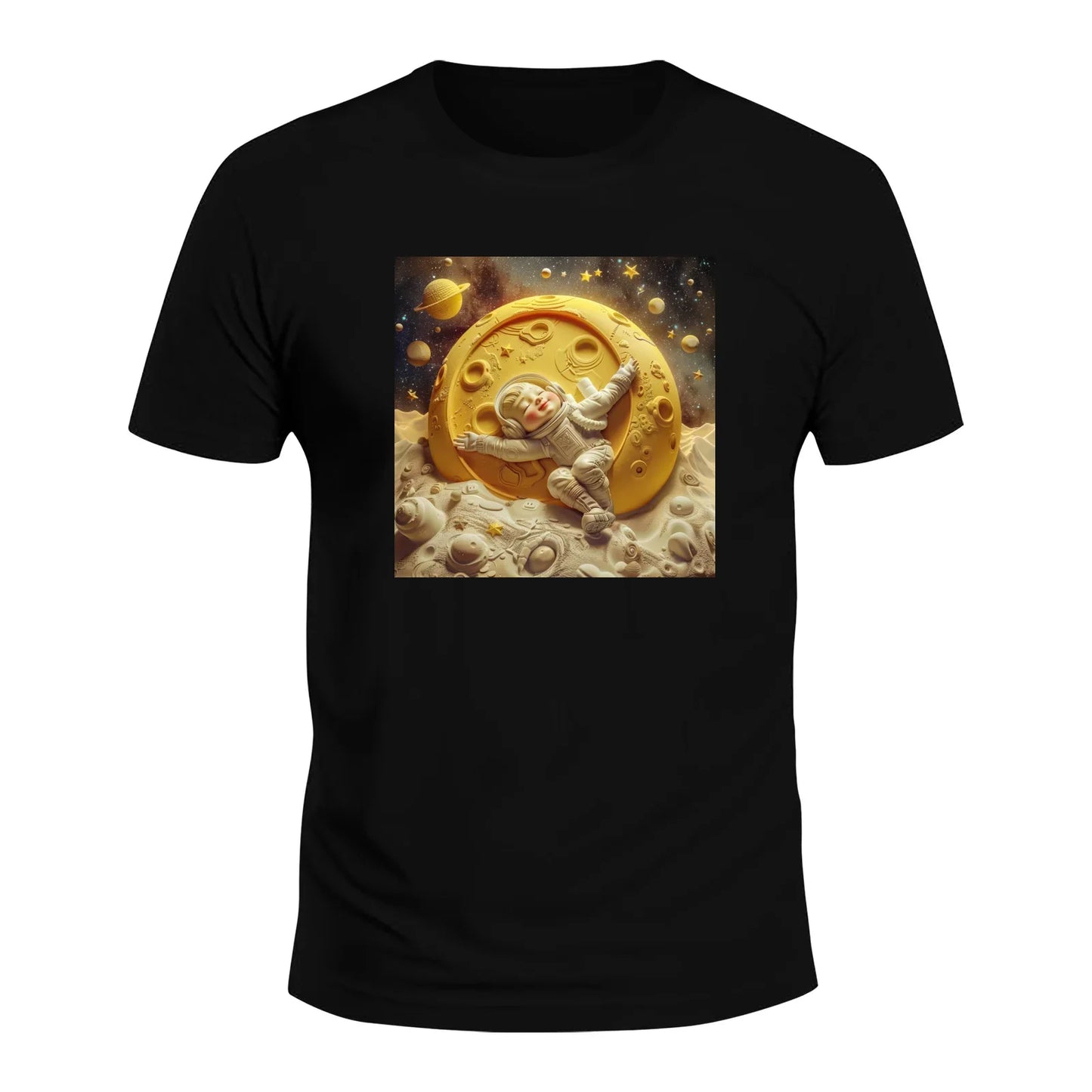 Cute Moon Space Graphic T-Shirt