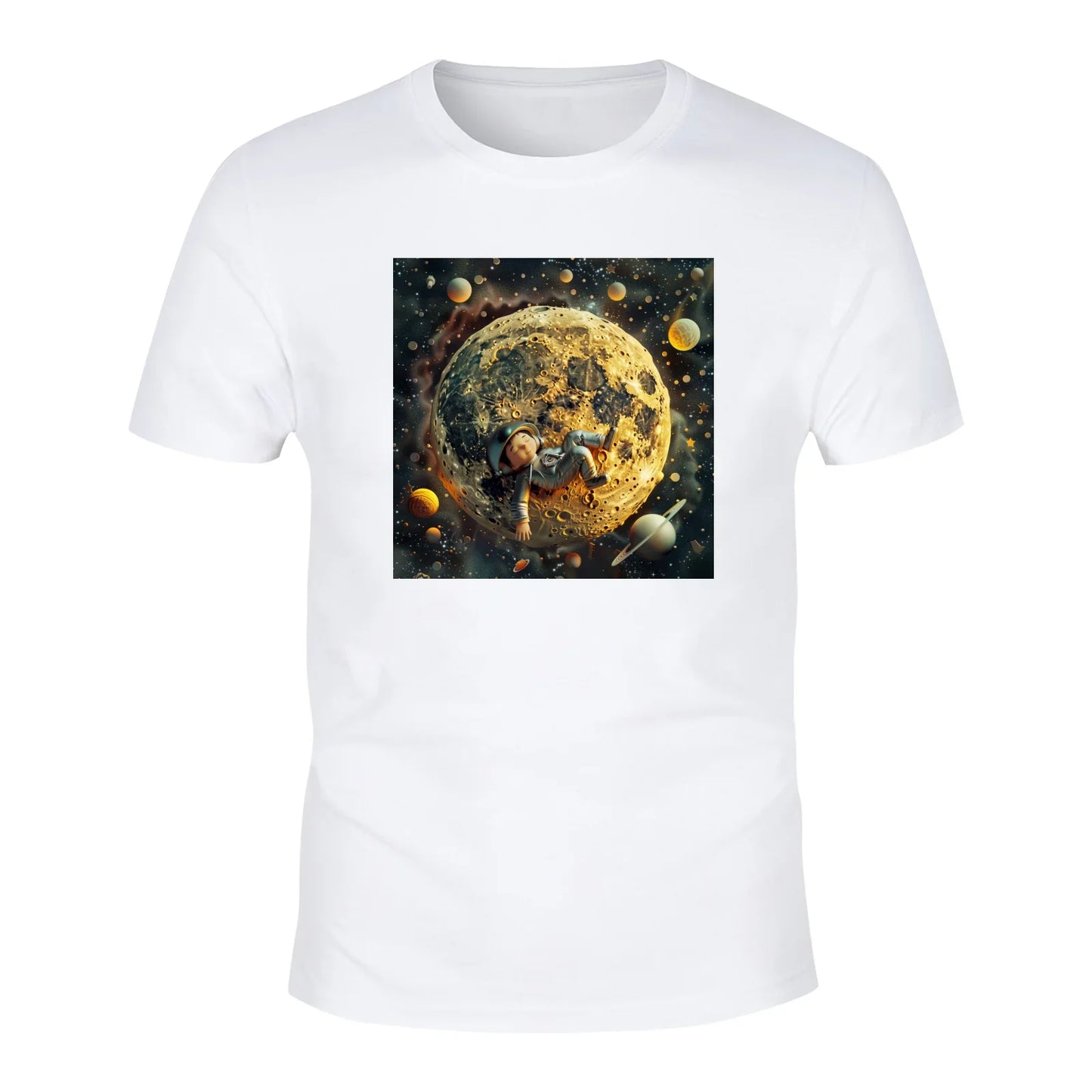Cute Moon Space Graphic T-Shirt