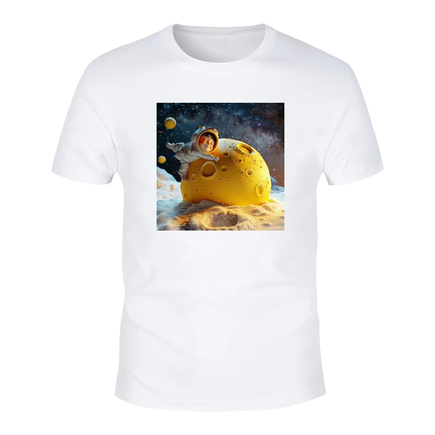Cute Moon Space Graphic T-Shirt