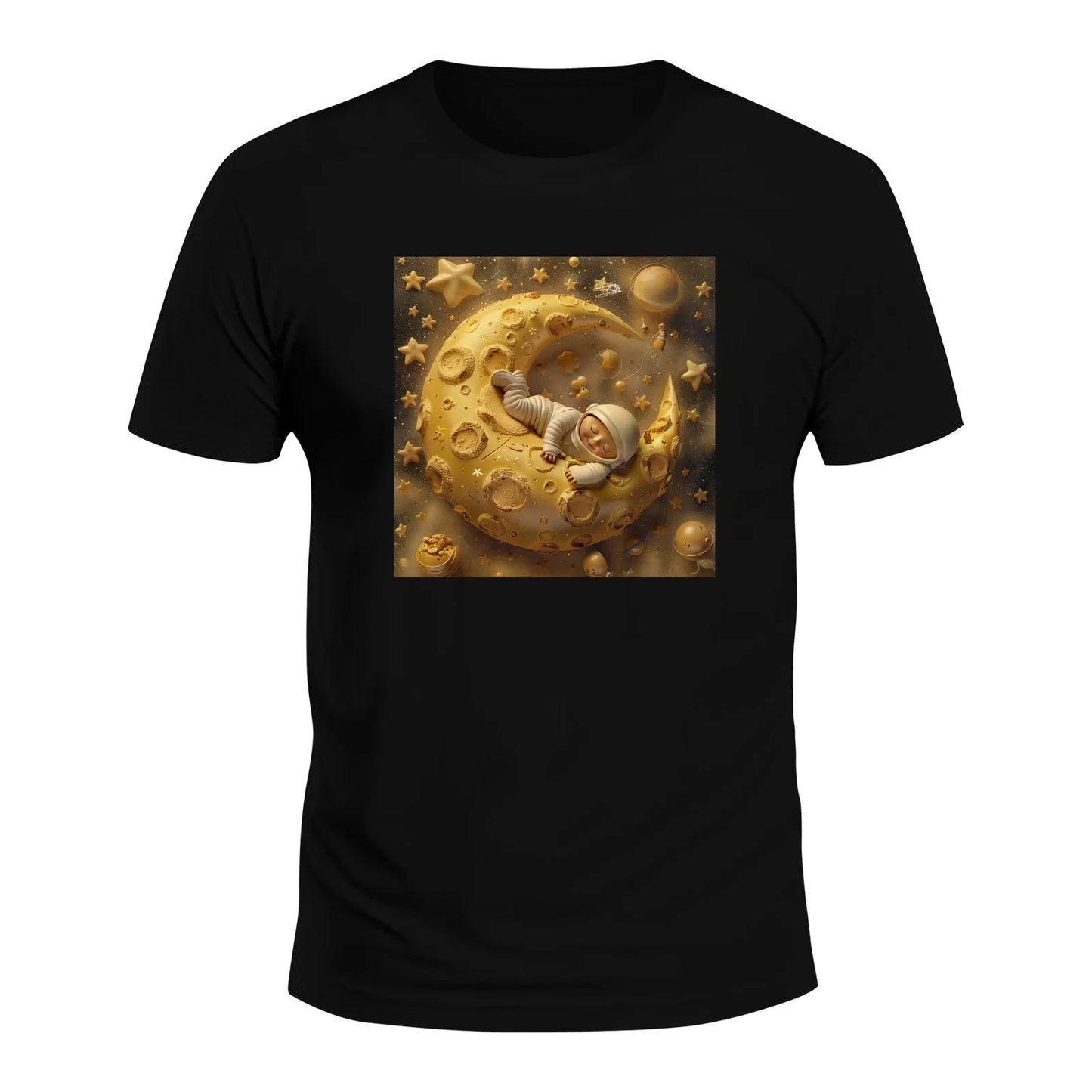 Cute Moon Space Graphic T-Shirt