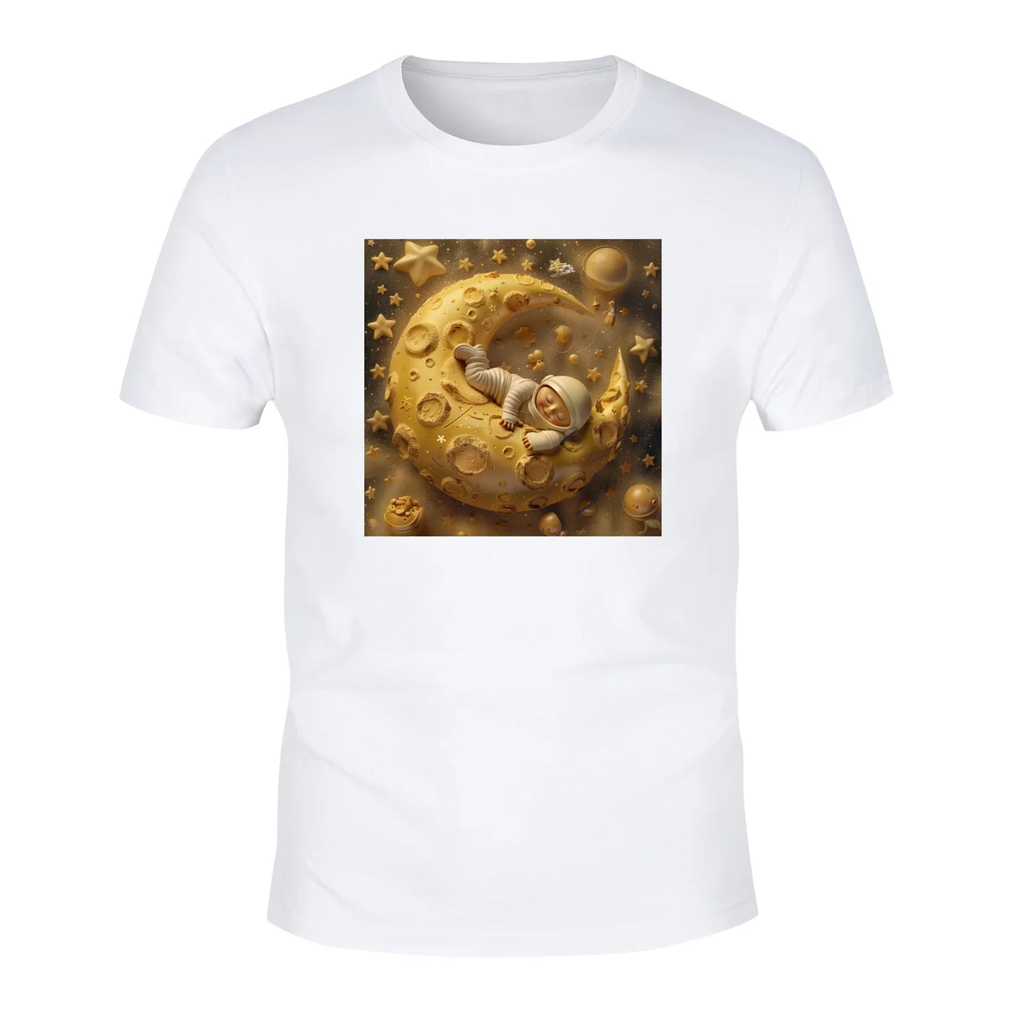 Cute Moon Space Graphic T-Shirt