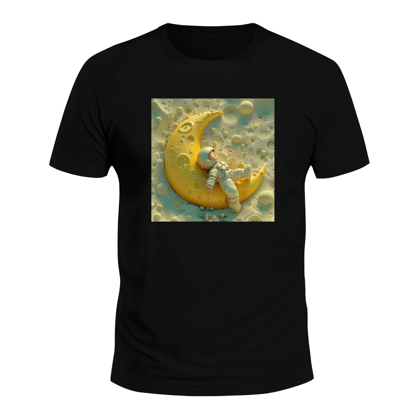 Cute Moon Space Graphic T-Shirt
