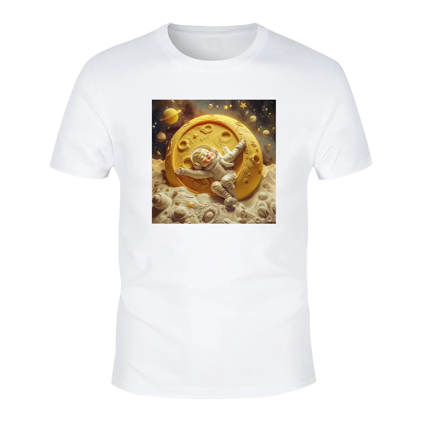Cute Moon Space Graphic T-Shirt