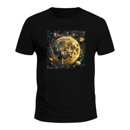 Cute Moon Space Graphic T-Shirt