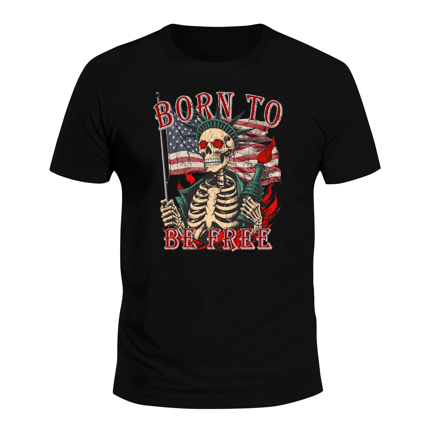 Skull Graphic Print T-shirts