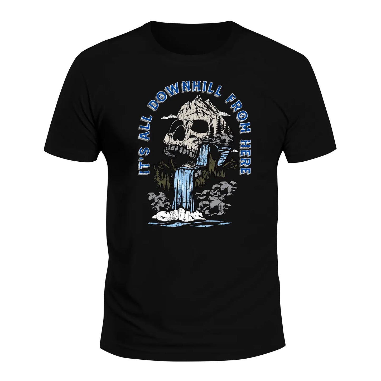 Skull Graphic Print T-shirts